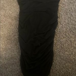 Fashion Nova sheer halter mesh black body suit dress